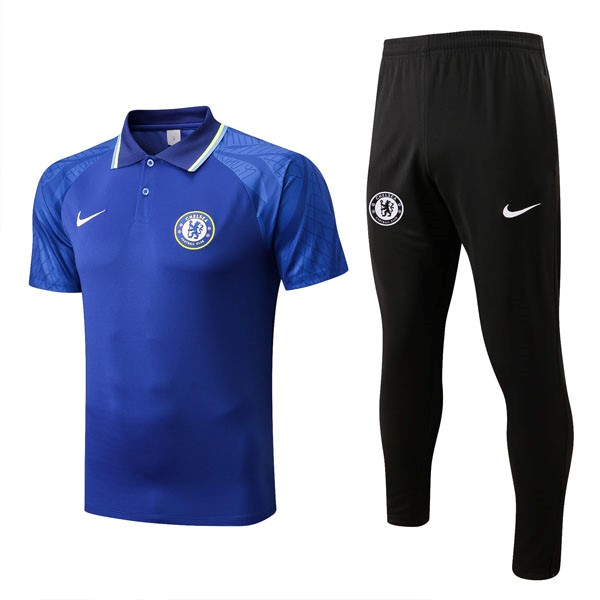 Polo Chelsea Conjunto Completo 2022-2023 Azul